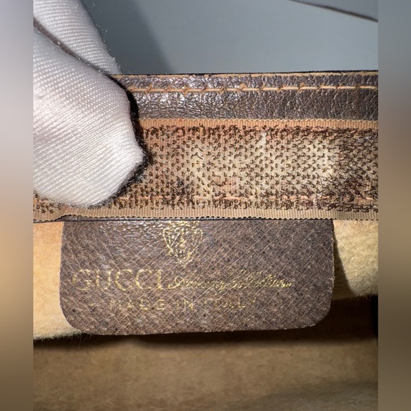 Vintage Gucci Clutch Bag Brown PVC - Picture 4 of 15